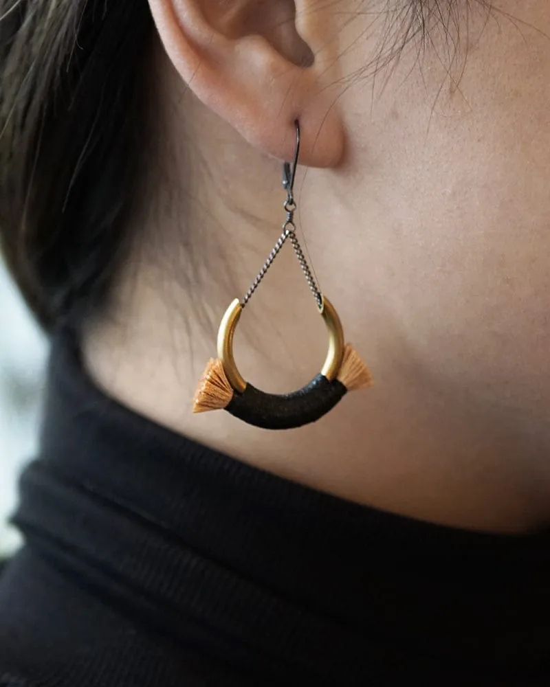 Boet Earrings, Crest, Peach sold by Kiriko product image thumbnail 2