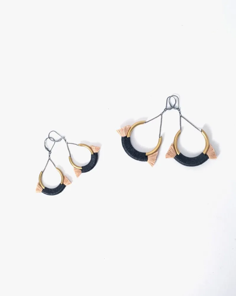 Boet Earrings, Crest, Peach sold by Kiriko