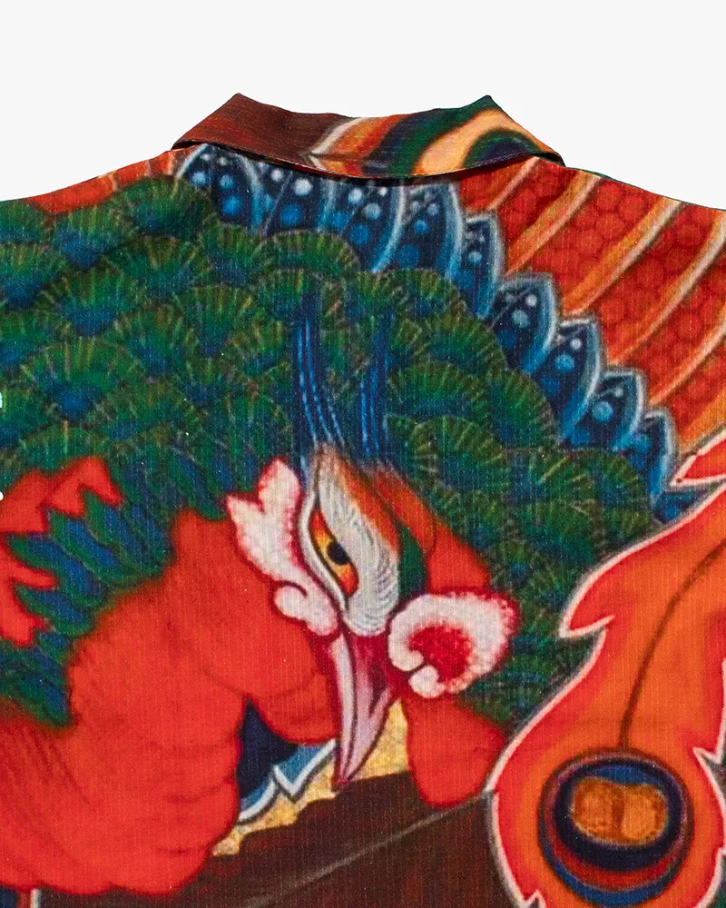 Wa-Modern Short Sleeve Button Up Shirt, Houou sold by Kiriko product image thumbnail 4