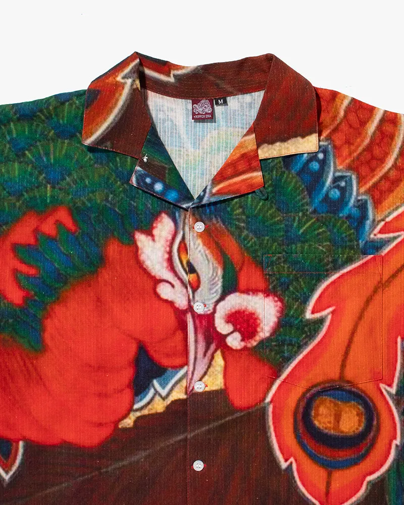 Wa-Modern Short Sleeve Button Up Shirt, Houou sold by Kiriko product image thumbnail 2