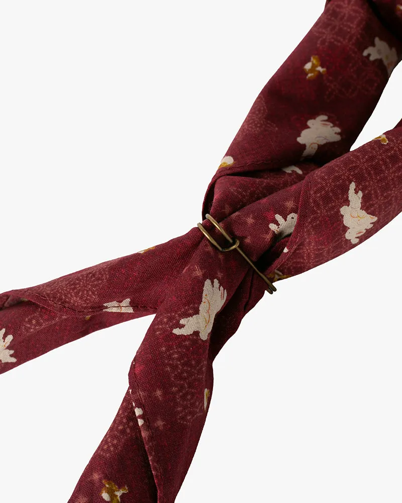 Kiriko Original Bandana, Red Usagi Multi Pattern sold by Kiriko product image thumbnail 3