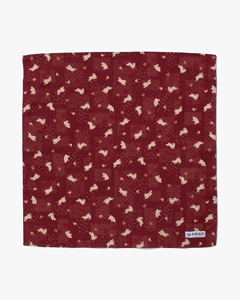 Kiriko Original Bandana, Red Usagi Multi Pattern sold by Kiriko product image thumbnail 4