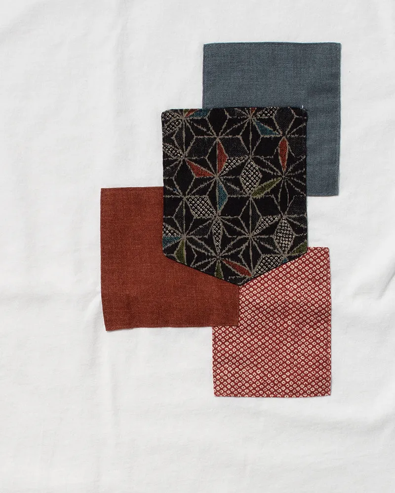 Kiriko Original Tee, 8oz Cotton, Patched Pocket Tee, White with Red Kanoko, Black and Multi Colored Asanoha sold by Kiriko product image thumbnail 3