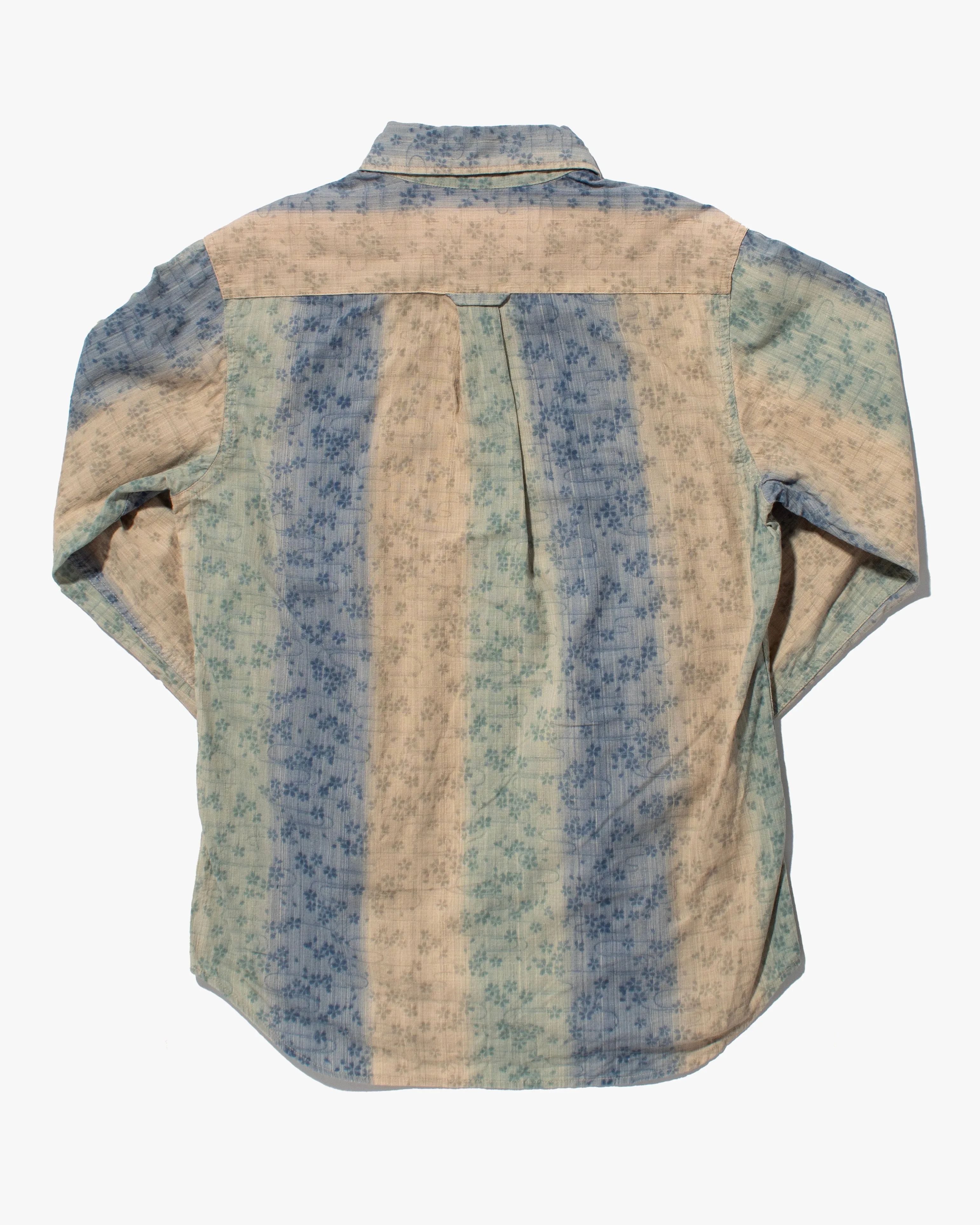 Japanese Repro Button Up Shirt, Concept - Eternal, Sakura with Gradient Shima - M sold by Kiriko product image thumbnail 4
