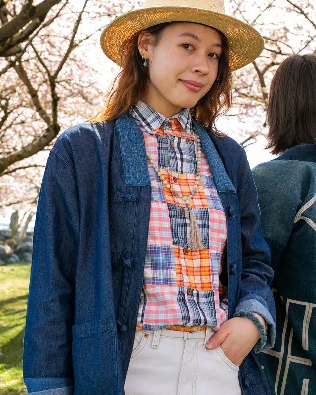 US Vintage Button Up Shirt, Life Long, Multicolor Patchwork Plaid - 2 sold by Kiriko