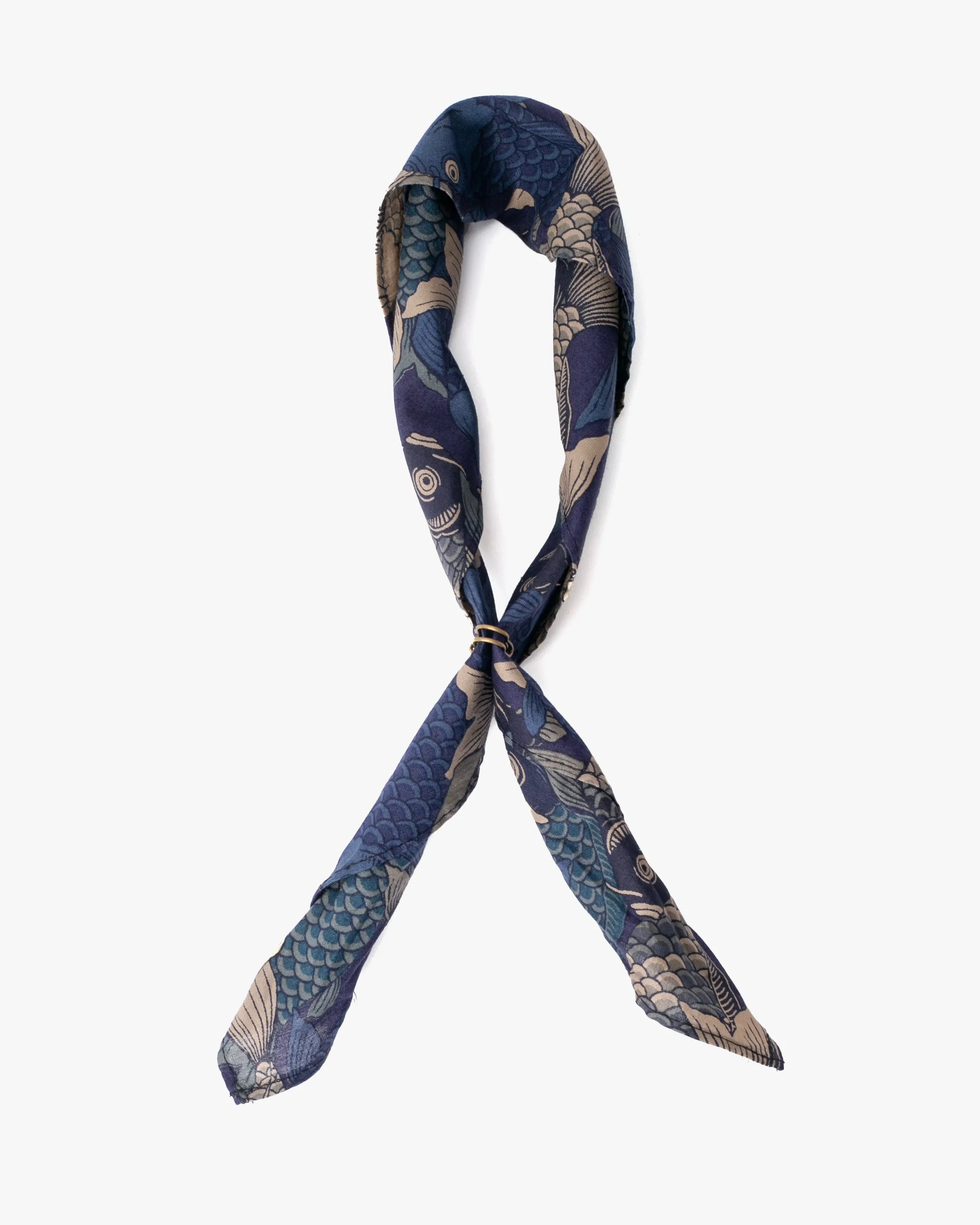 Kiriko Original Bandana, Koi Fish, Shades of Blue sold by Kiriko product image thumbnail 3
