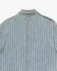 Japanese Repro Denim Chore Coat, Blue Blue, Striped Light Wash Denim with Patching- M sold by Kiriko