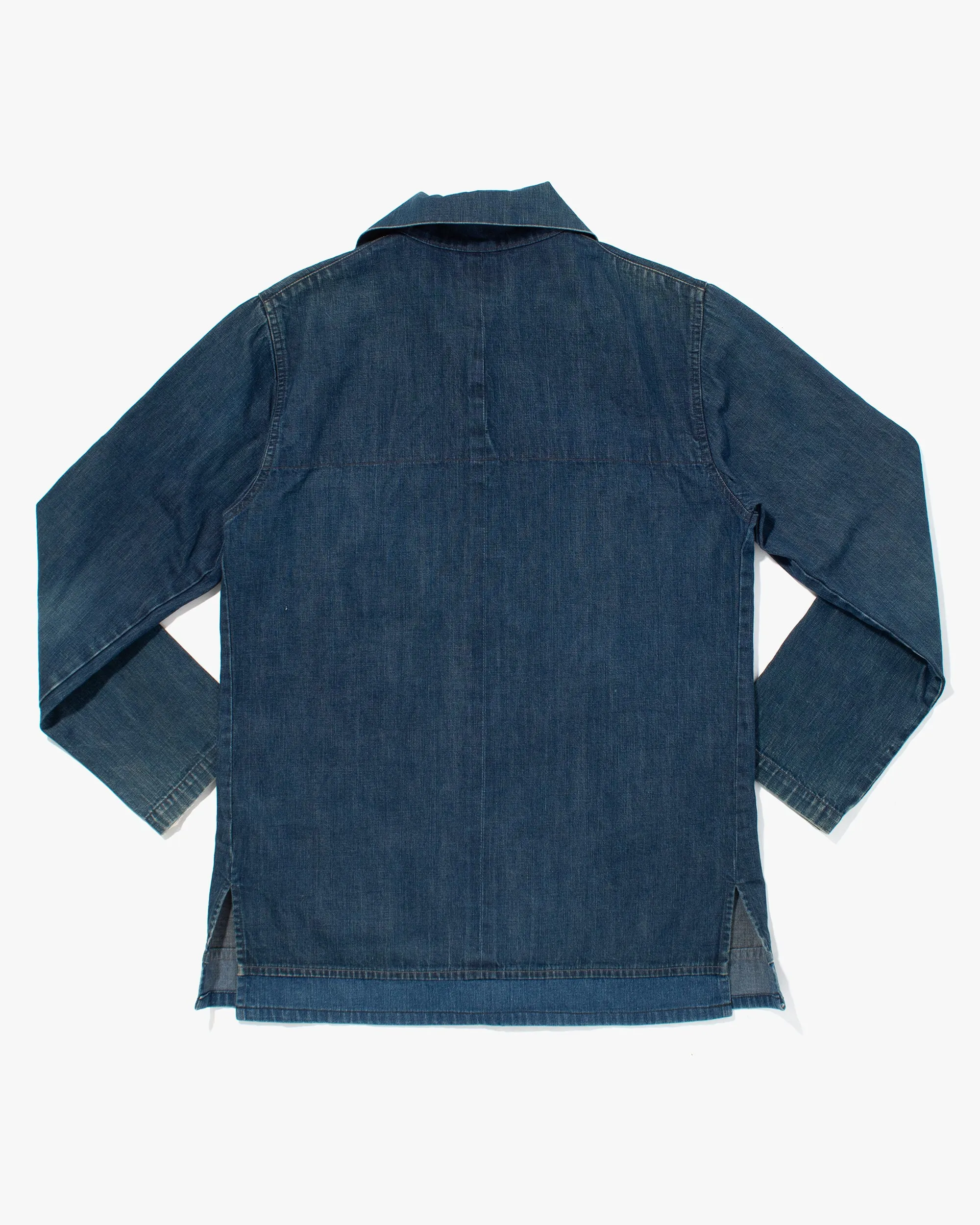 Japanese Repro Denim Chore Coat, Blue Blue, Double Hem - M sold by Kiriko product image thumbnail 3