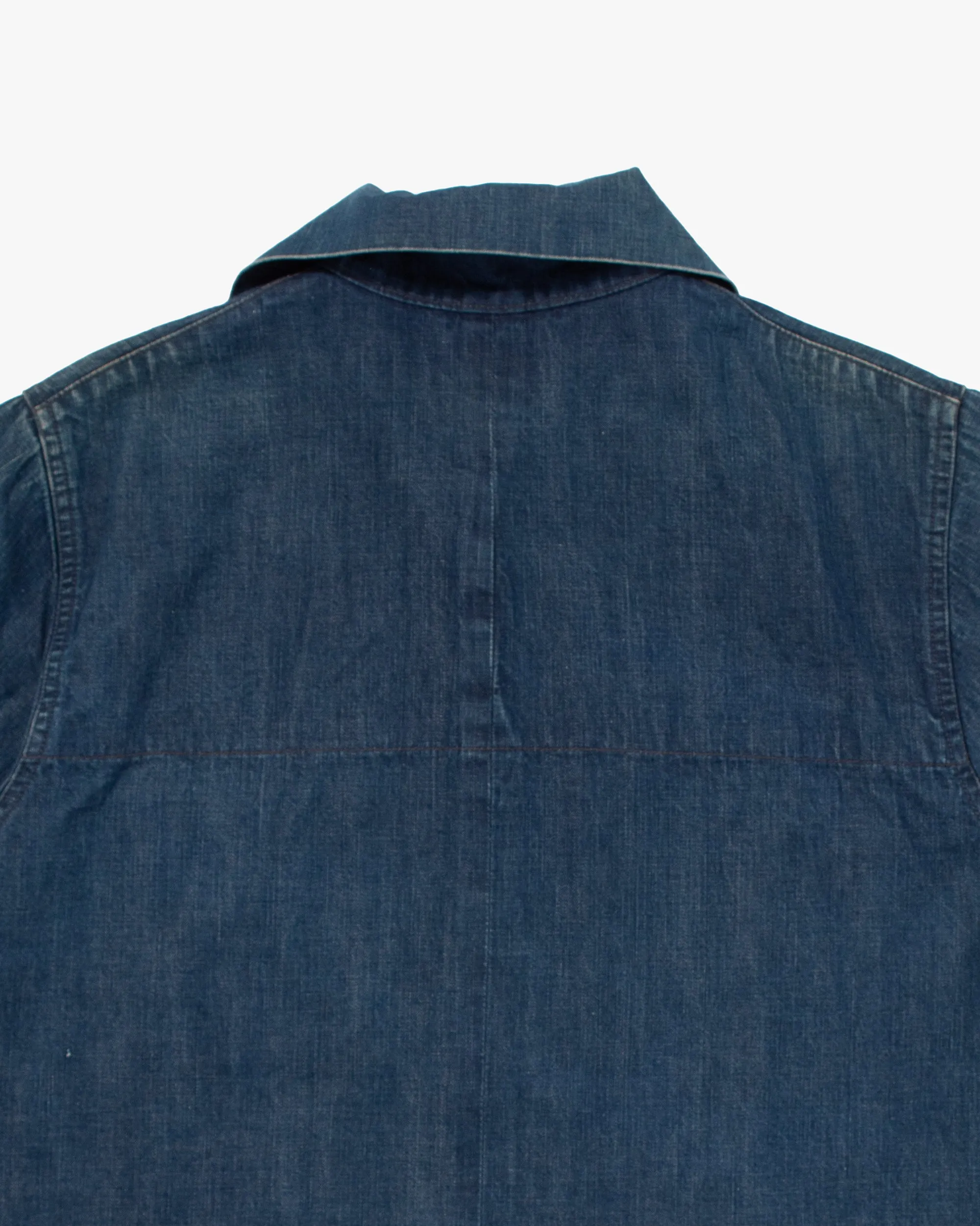 Japanese Repro Denim Chore Coat, Blue Blue, Double Hem - M sold by Kiriko product image thumbnail 4