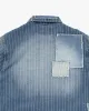 Japanese Repro Denim Chore Coat, Union Made, Pinstriped Patched Denim - M sold by Kiriko