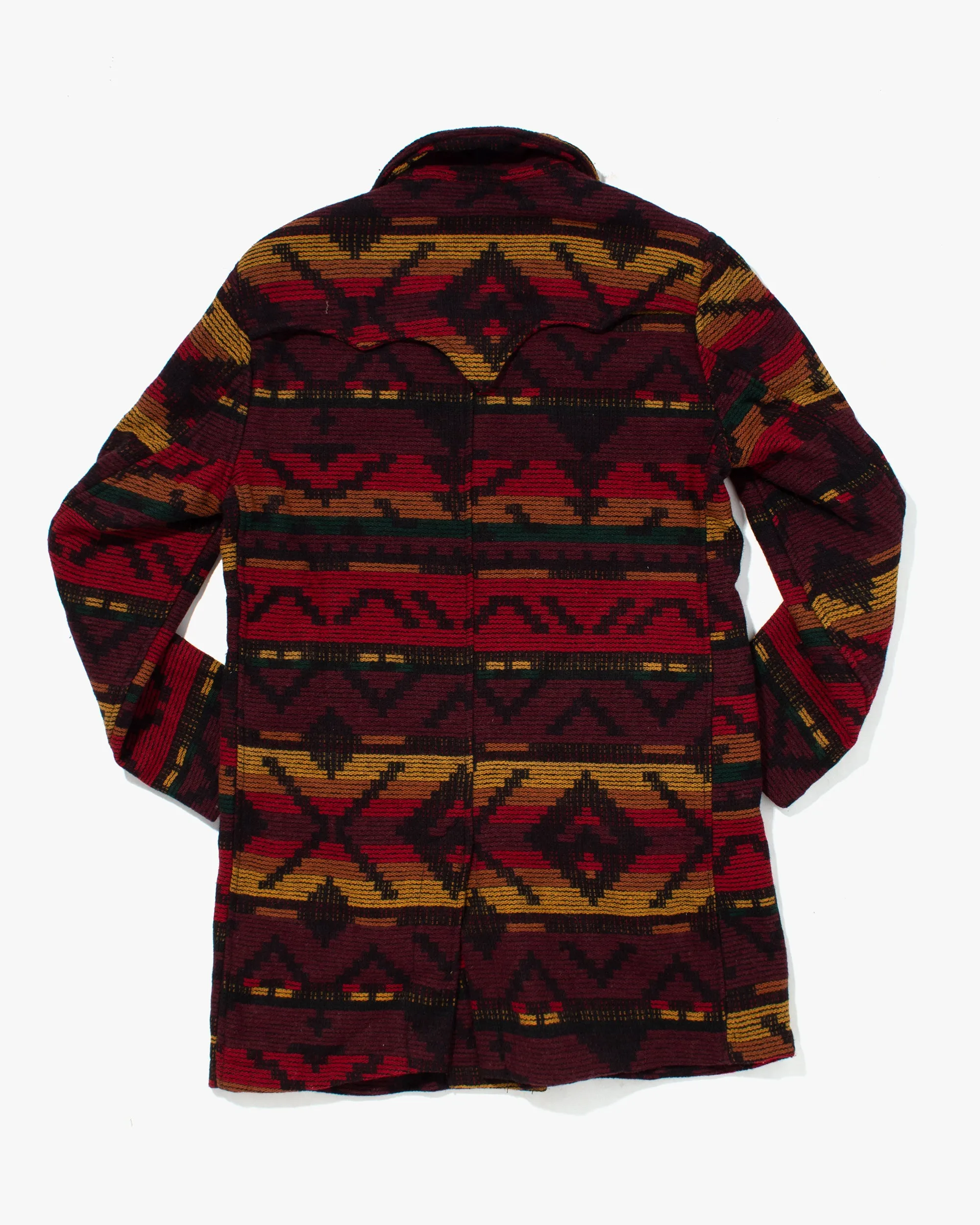 Japanese Repro Wool Coat, Modern Work, Red, Burgundy, and Yellow - M sold by Kiriko product image thumbnail 3