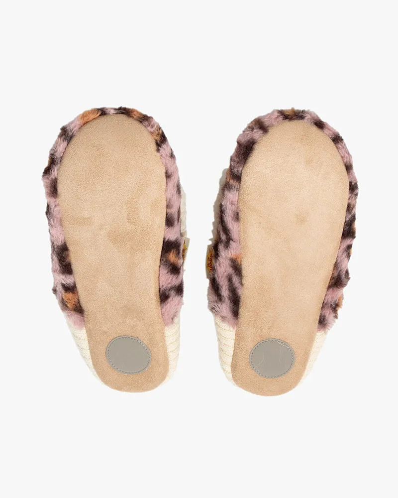 Momonga Slippers, Bisque, CDF Etendue, Pink Leopard sold by Kiriko product image thumbnail 3