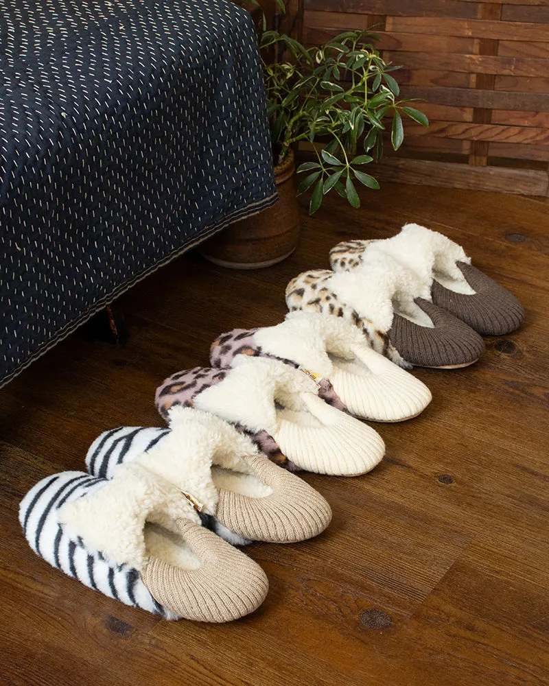 Momonga Slippers, Bisque, CDF Etendue, Leopard sold by Kiriko product image thumbnail 5