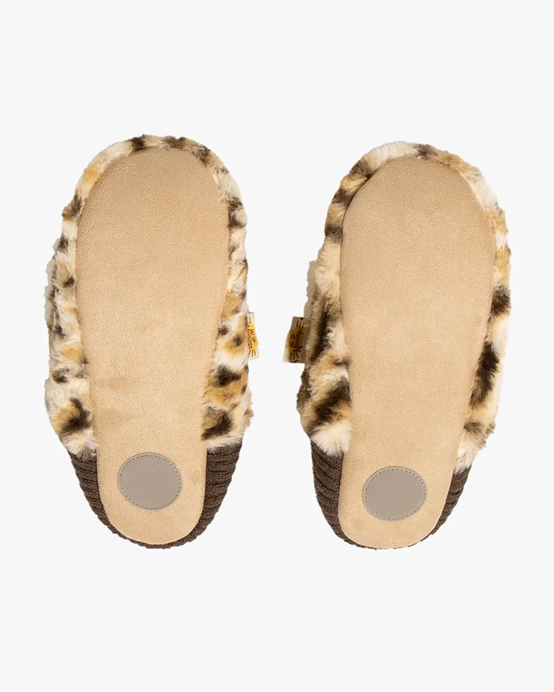 Momonga Slippers, Bisque, CDF Etendue, Leopard sold by Kiriko product image thumbnail 3