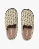 Slippers, Bisque, Tehtava, Zig-Zag Green and Cream sold by Kiriko