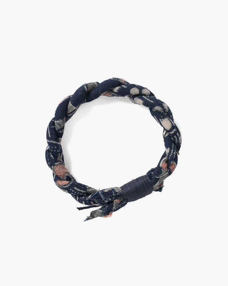 Boet x Kiriko Bracelet, Two Tone Katazome with Indigo and Pink sold by Kiriko product image thumbnail 2