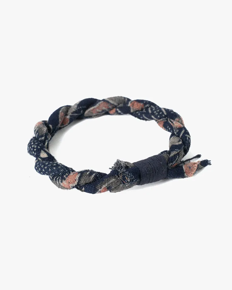Boet x Kiriko Bracelet, Two Tone Katazome with Indigo and Pink sold by Kiriko product image thumbnail 4