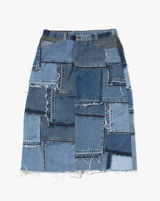 Kiriko Custom Skirt, Vintage Patchwork Denim, Levi's - 35 sold by Kiriko