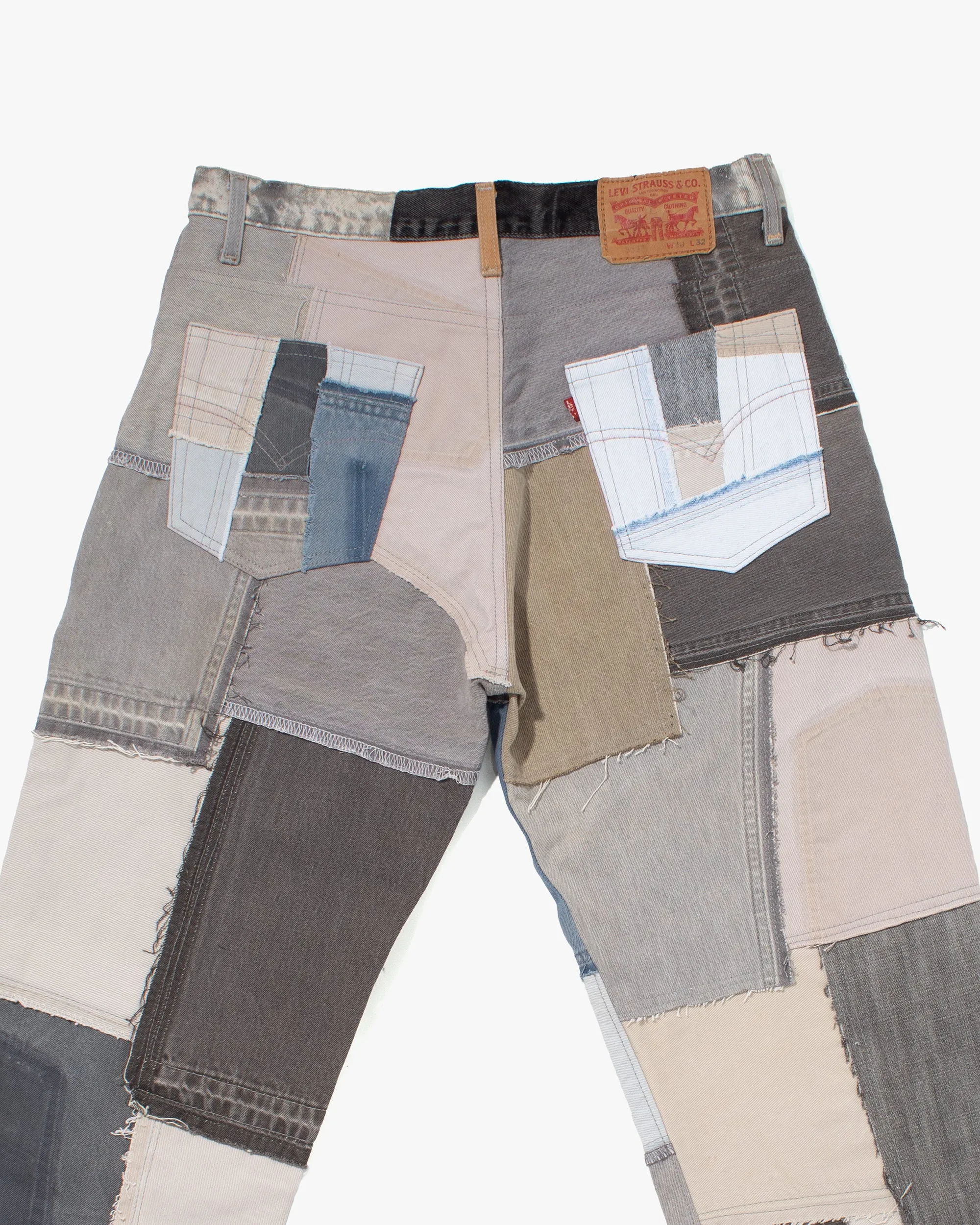 Kiriko Custom Jeans, Vintage Patchwork Denim, Levi's, Tan - 35 sold by Kiriko product image thumbnail 4