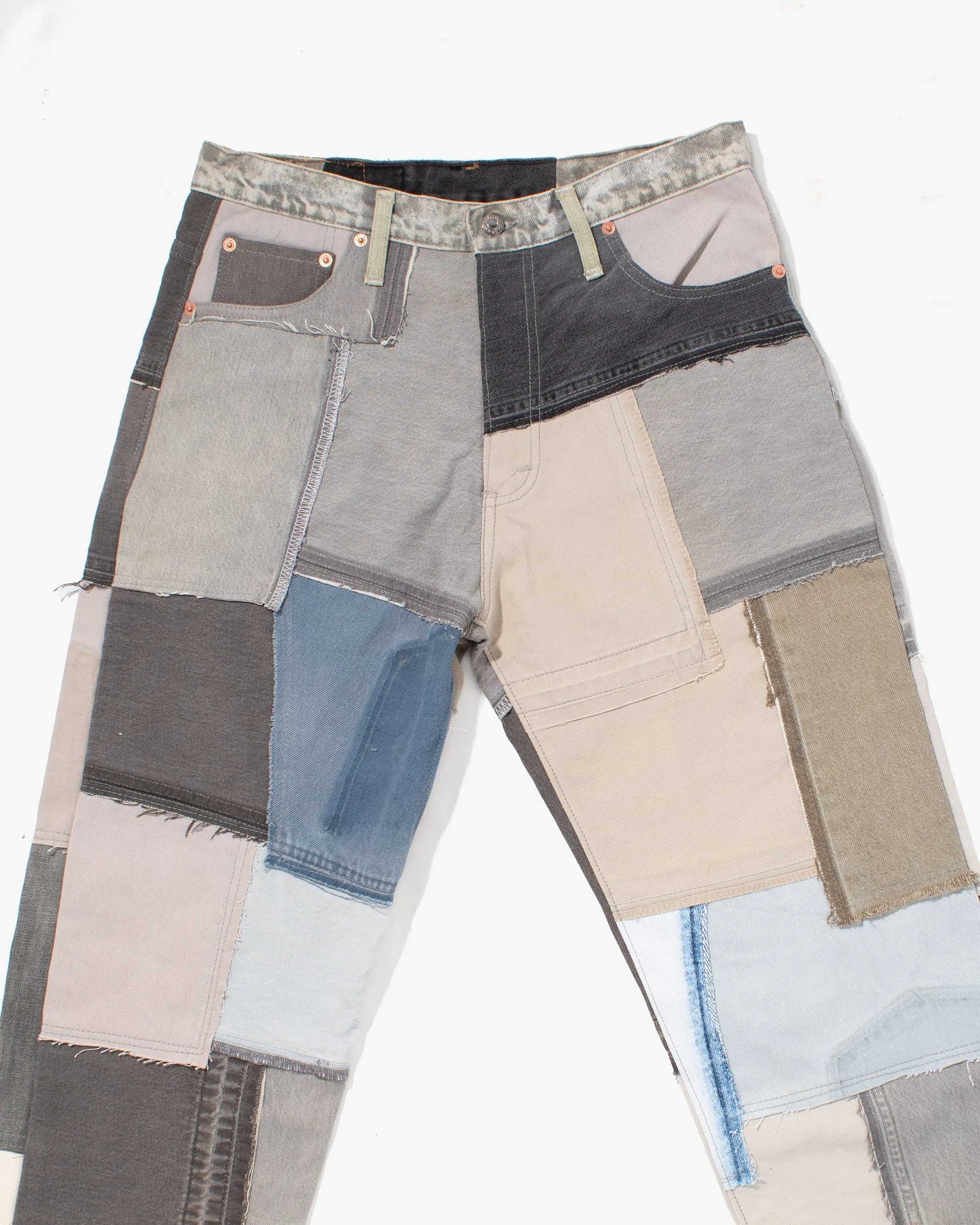 Kiriko Custom Jeans, Vintage Patchwork Denim, Levi's, Tan - 35 sold by Kiriko product image thumbnail 2