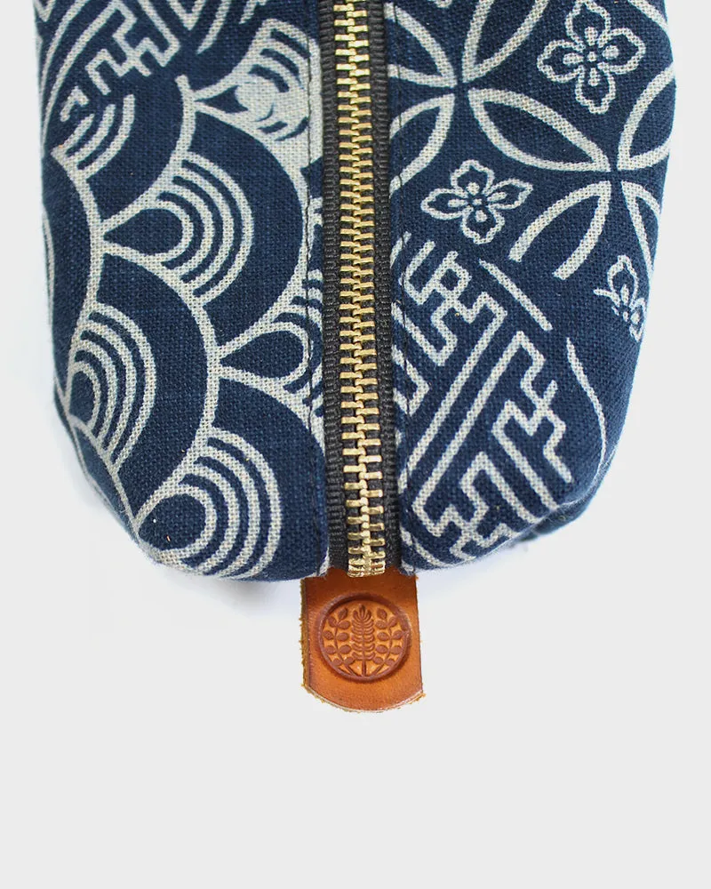 Kiriko Original Pencil Pouch, Indigo Large Multi sold by Kiriko product image thumbnail 4