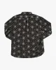 Kiriko Original Button-Up Shirt, Long Sleeve, Black Asanoha sold by Kiriko