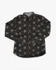 Kiriko Original Button-Up Shirt, Long Sleeve, Black Asanoha sold by Kiriko
