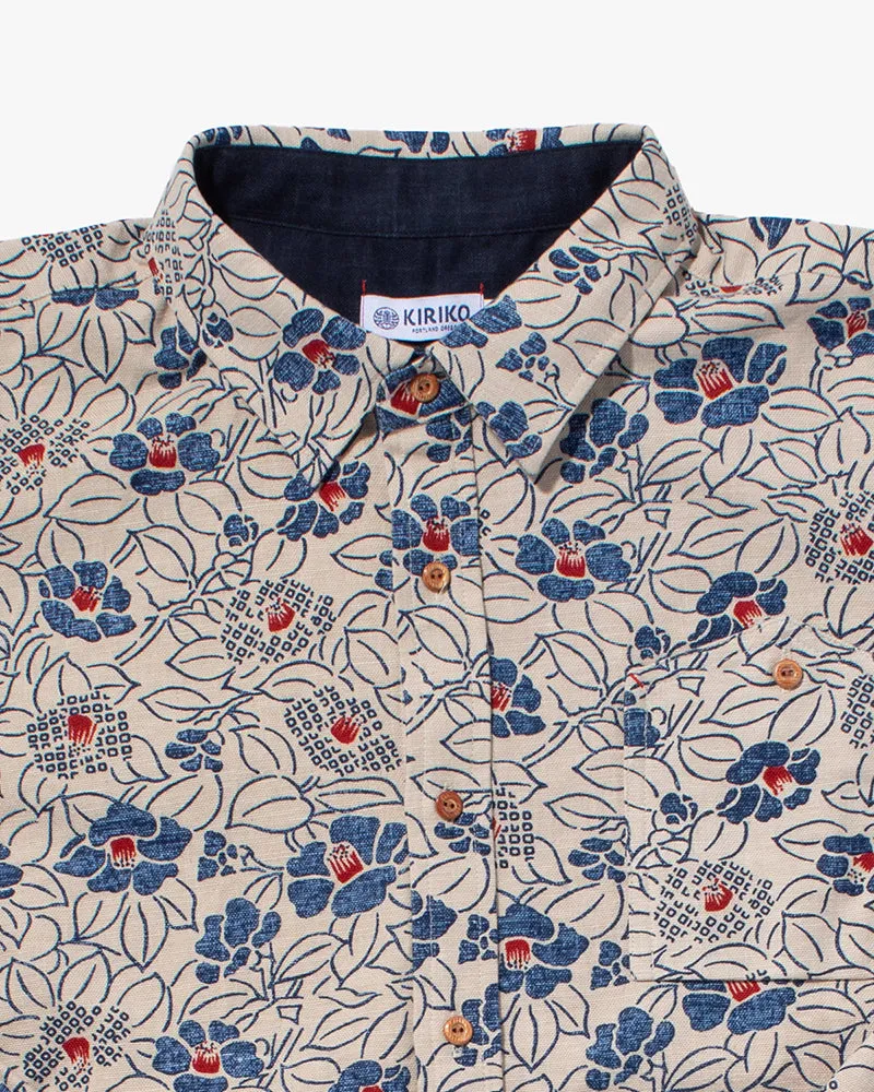 Kiriko Original Button-Up Shirt, Long Sleeve, Cream Tsubaki sold by Kiriko product image thumbnail 4