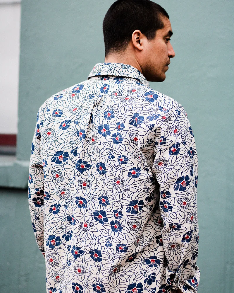 Kiriko Original Button-Up Shirt, Long Sleeve, Cream Tsubaki sold by Kiriko product image thumbnail 2