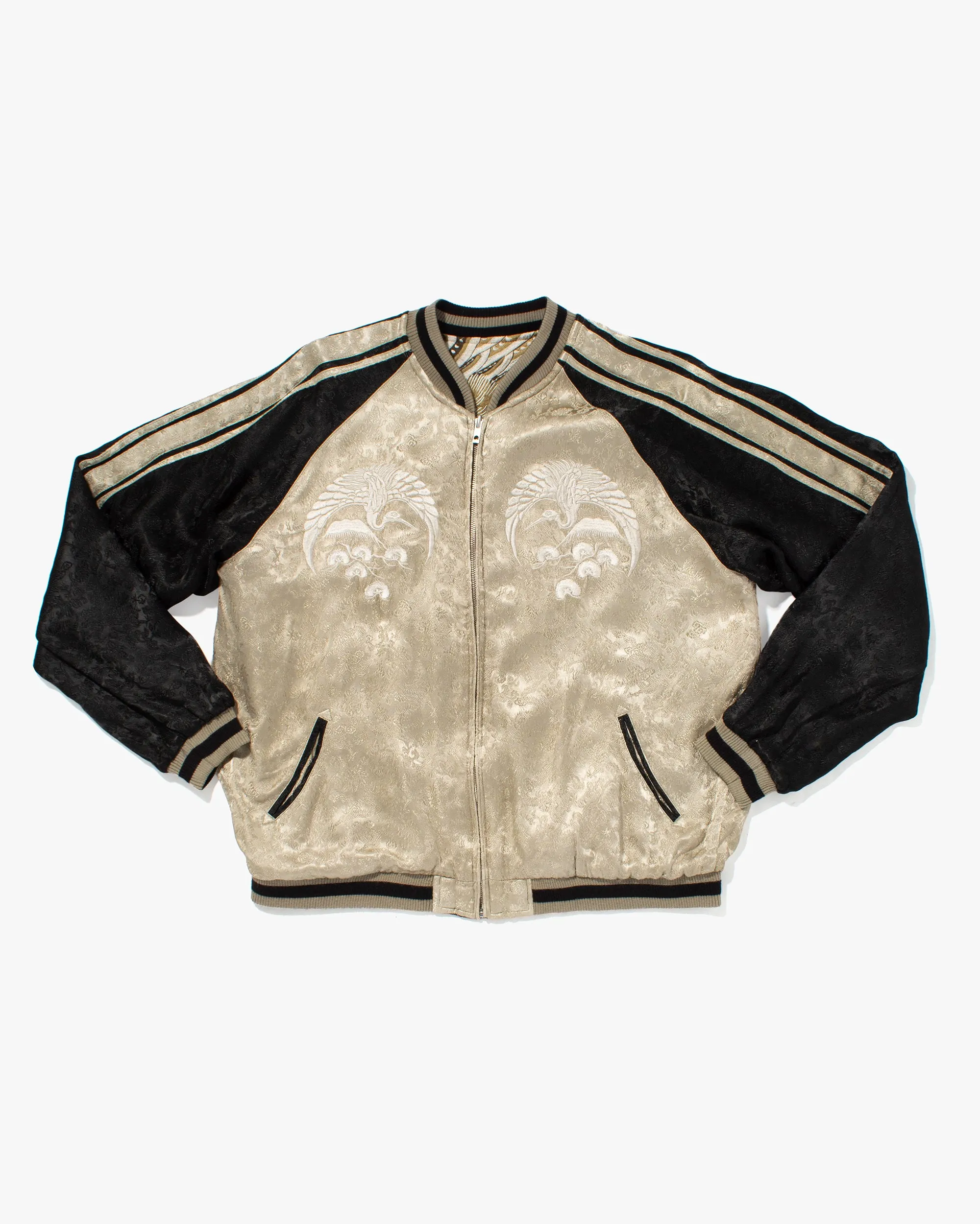 Japanese Repro Souvenir Jacket, Reversible, Black with Green Phoenix - XL sold by Kiriko product image thumbnail 2