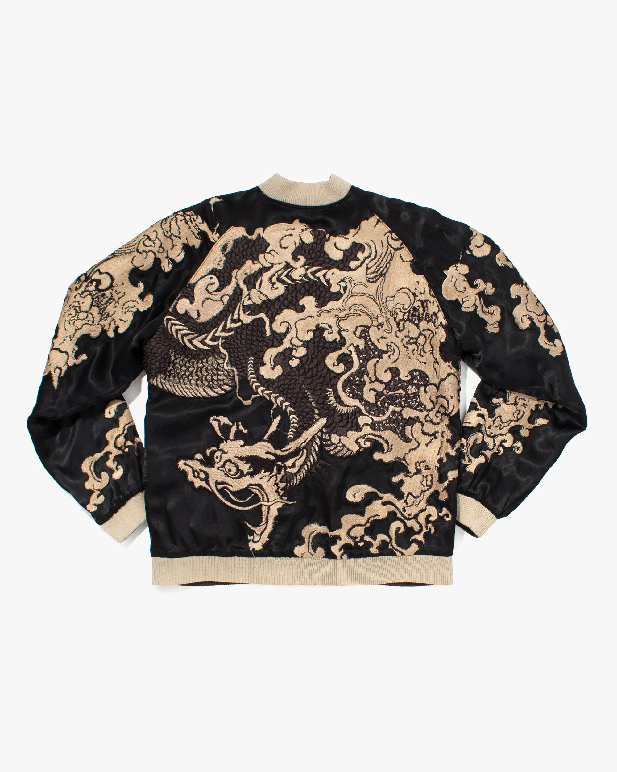 Japanese Repro Souvenir Jacket, Reversible, Black with Karakusa - L sold by Kiriko product image thumbnail 5