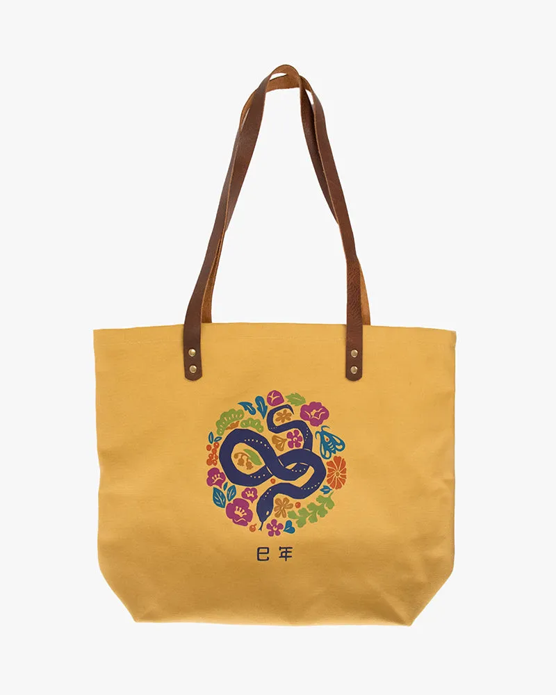 Kiriko Original Canvas Snake Tote, Harvest Tan, Large sold by Kiriko product image thumbnail 3