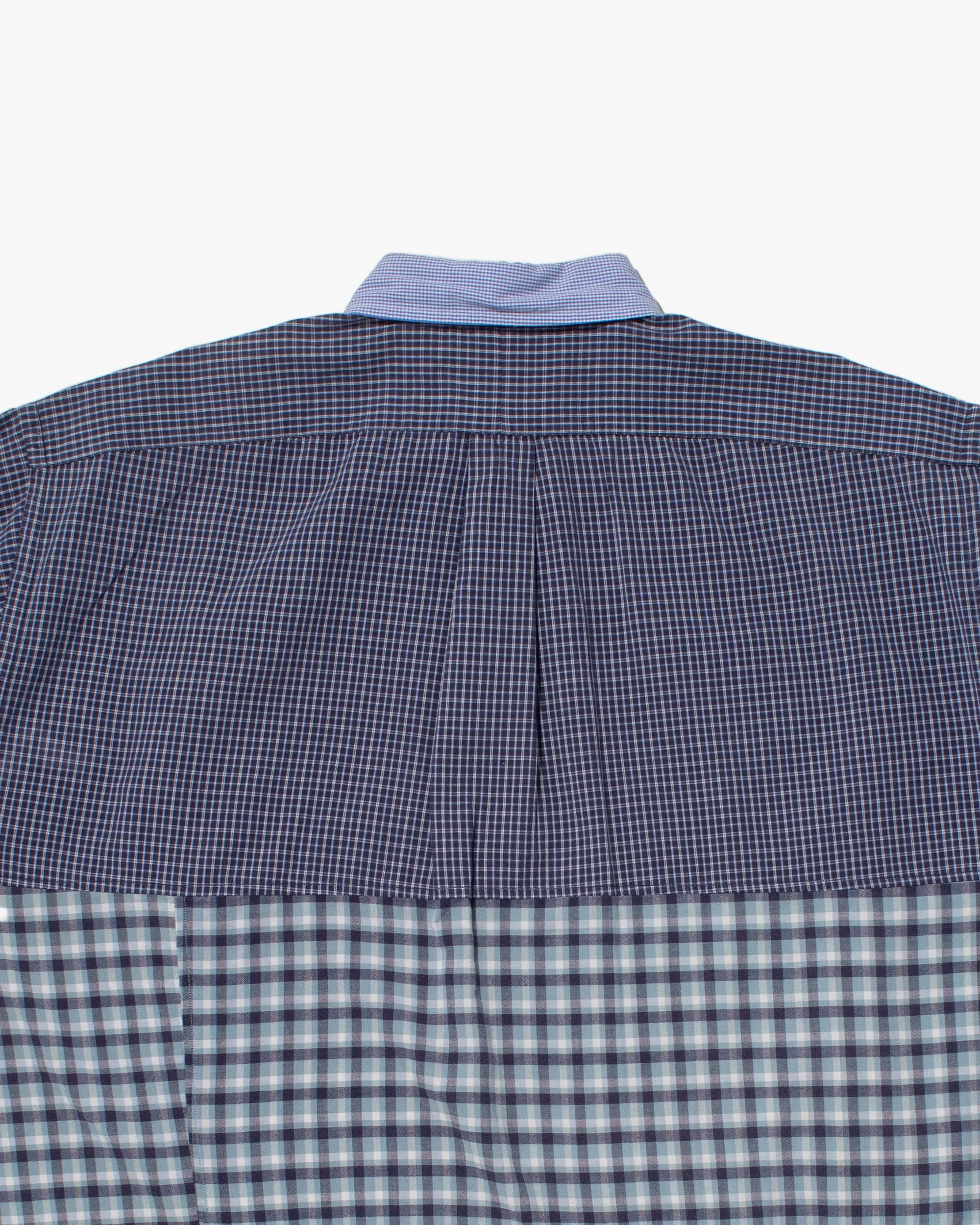 US Vintage Button Up Short Sleeve Shirt, La Rocca, Shades of Blue Plaid - L sold by Kiriko product image thumbnail 4