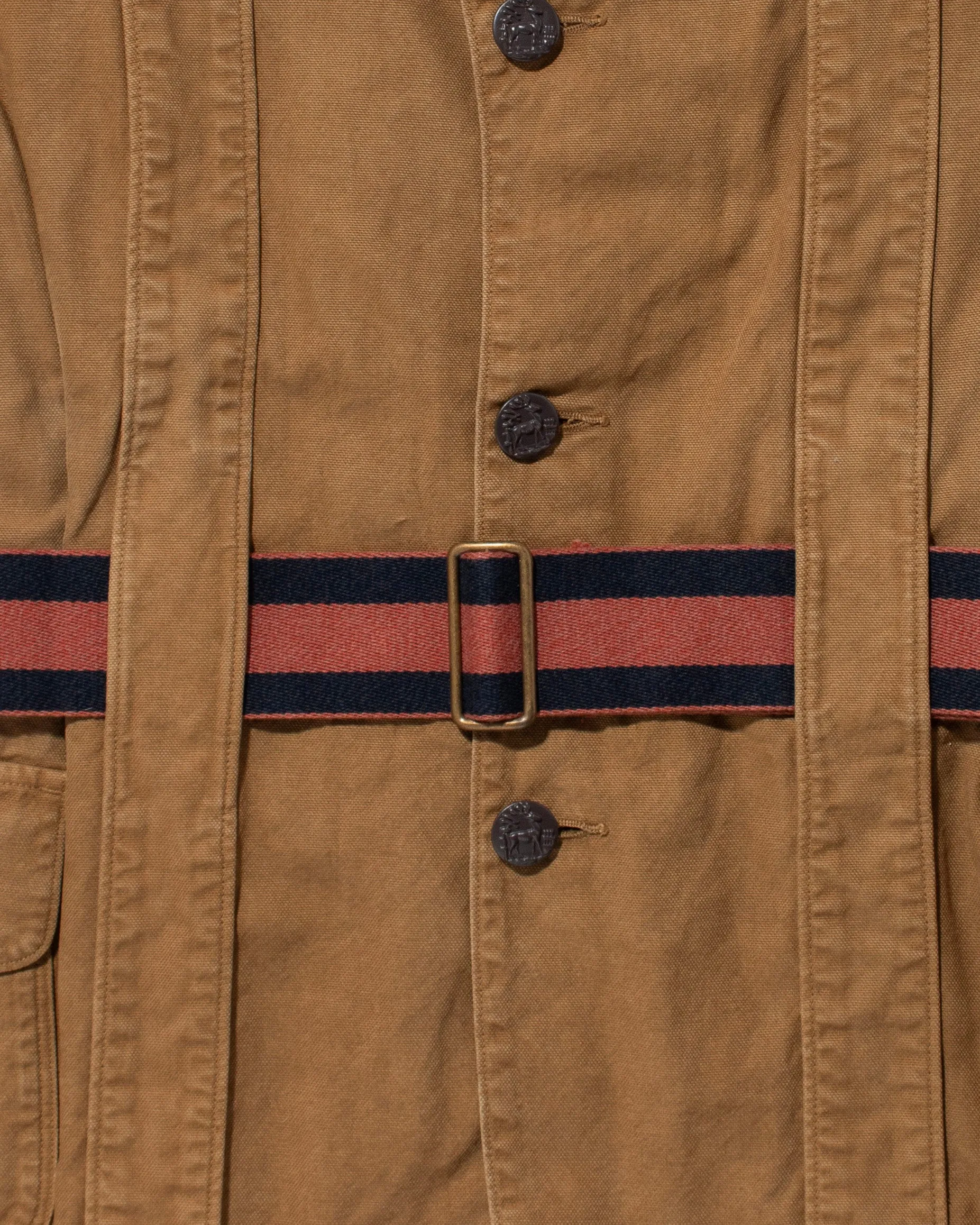 Japanese Repro Jacket, Kapital, Tan with Striped Belt - L sold by Kiriko product image thumbnail 2