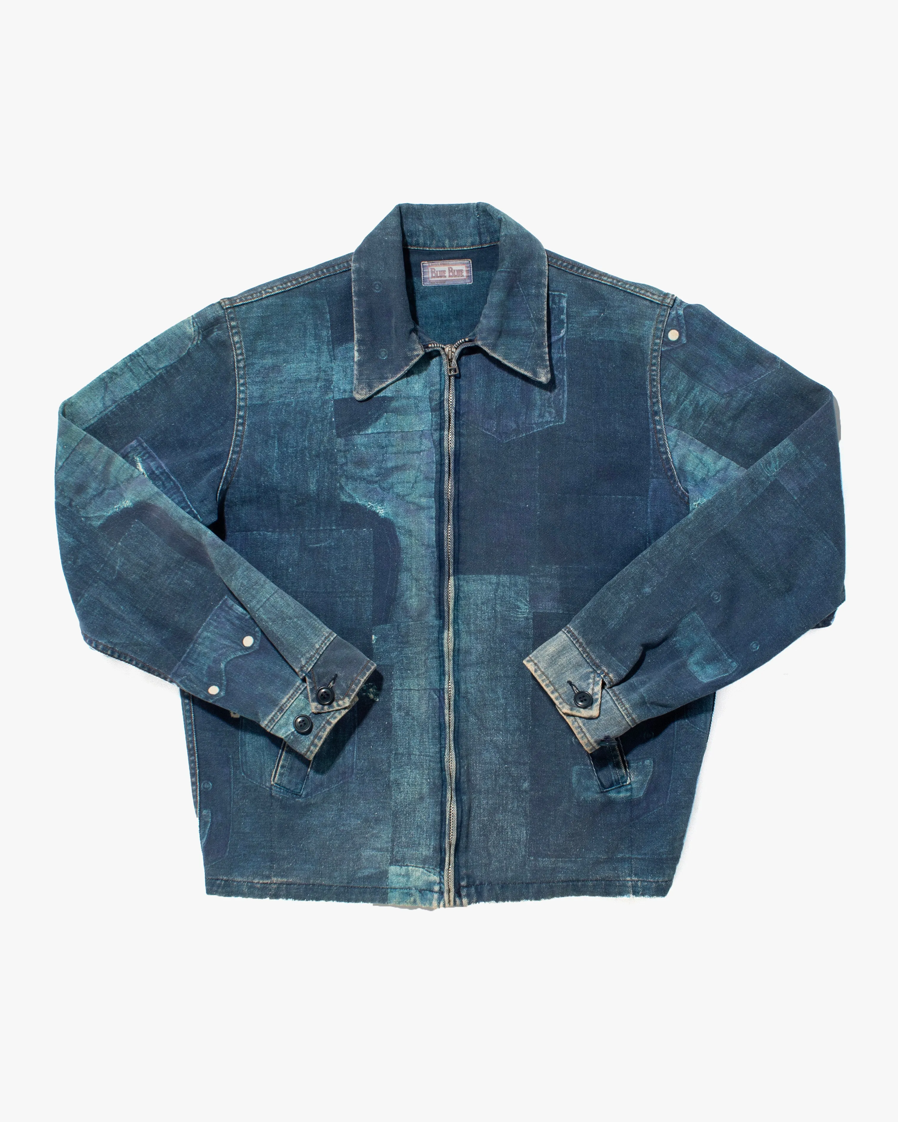 Japanese Repro Jacket, Blue Blue, Faded Denim Blue - M sold by Kiriko