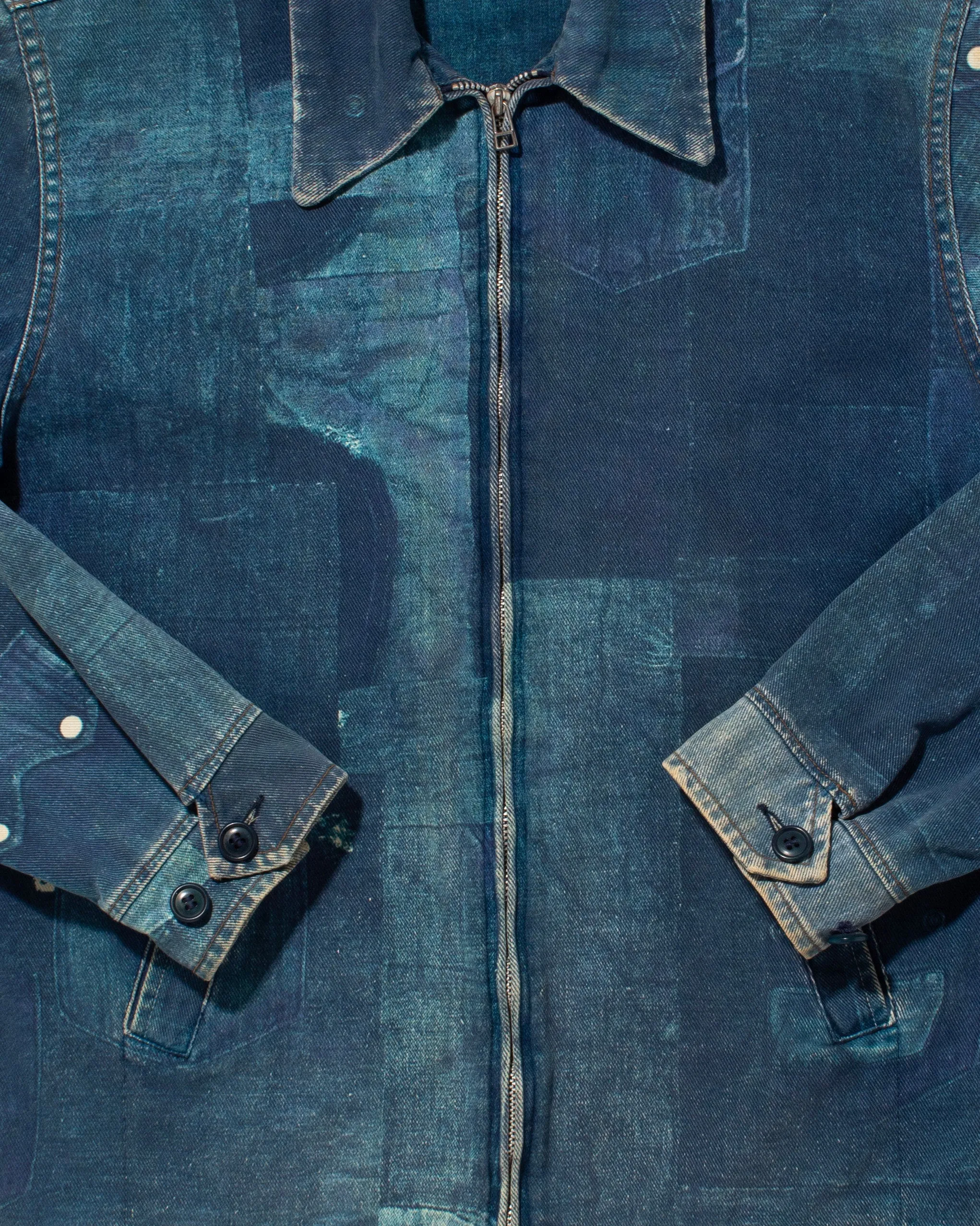Japanese Repro Jacket, Blue Blue, Faded Denim Blue - M sold by Kiriko product image thumbnail 3