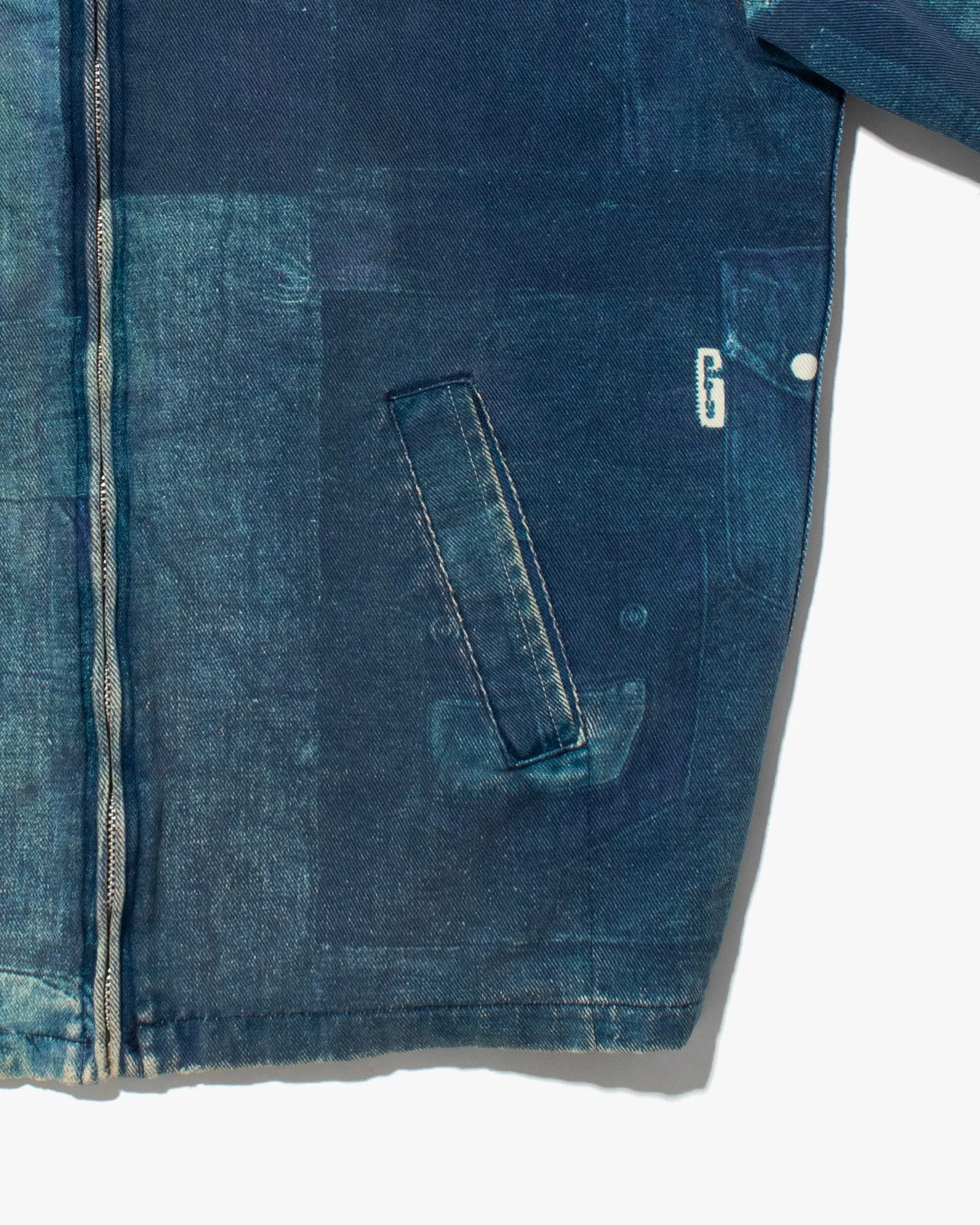 Japanese Repro Jacket, Blue Blue, Faded Denim Blue - M sold by Kiriko product image thumbnail 5