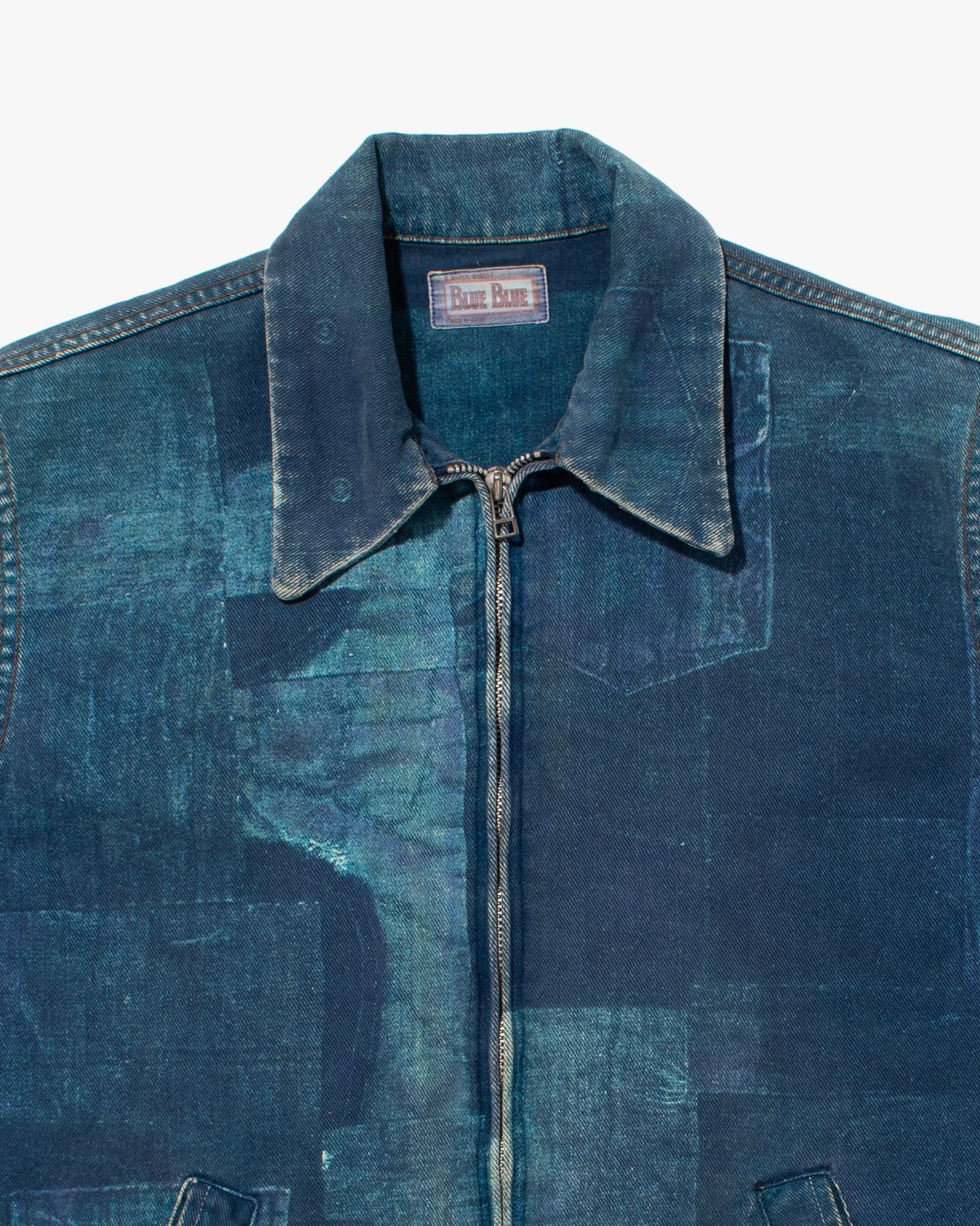 Japanese Repro Jacket, Blue Blue, Faded Denim Blue - M sold by Kiriko product image thumbnail 4