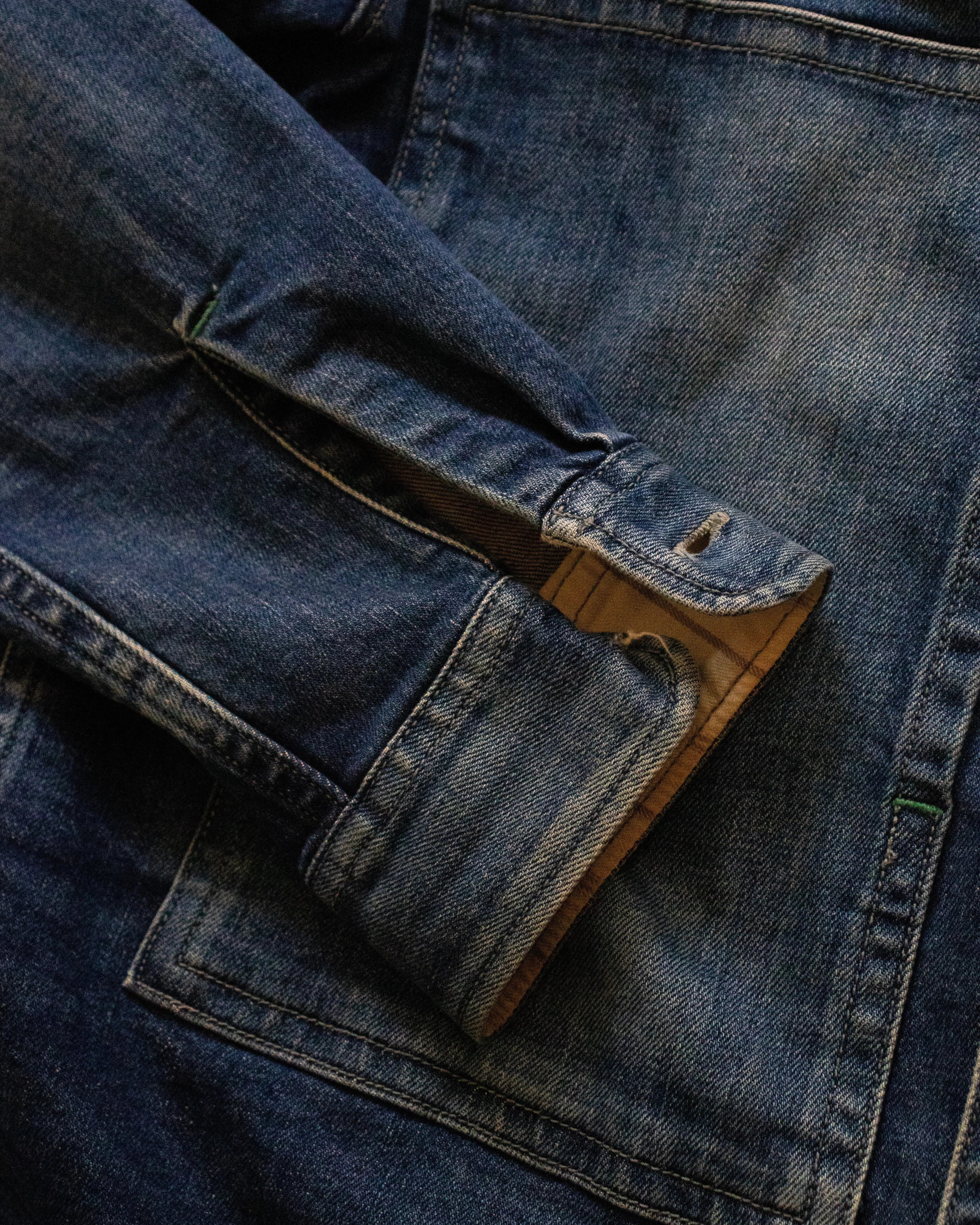 Japanese Repro Chore Coat, Eternal, Blue Denim - L sold by Kiriko product image thumbnail 5