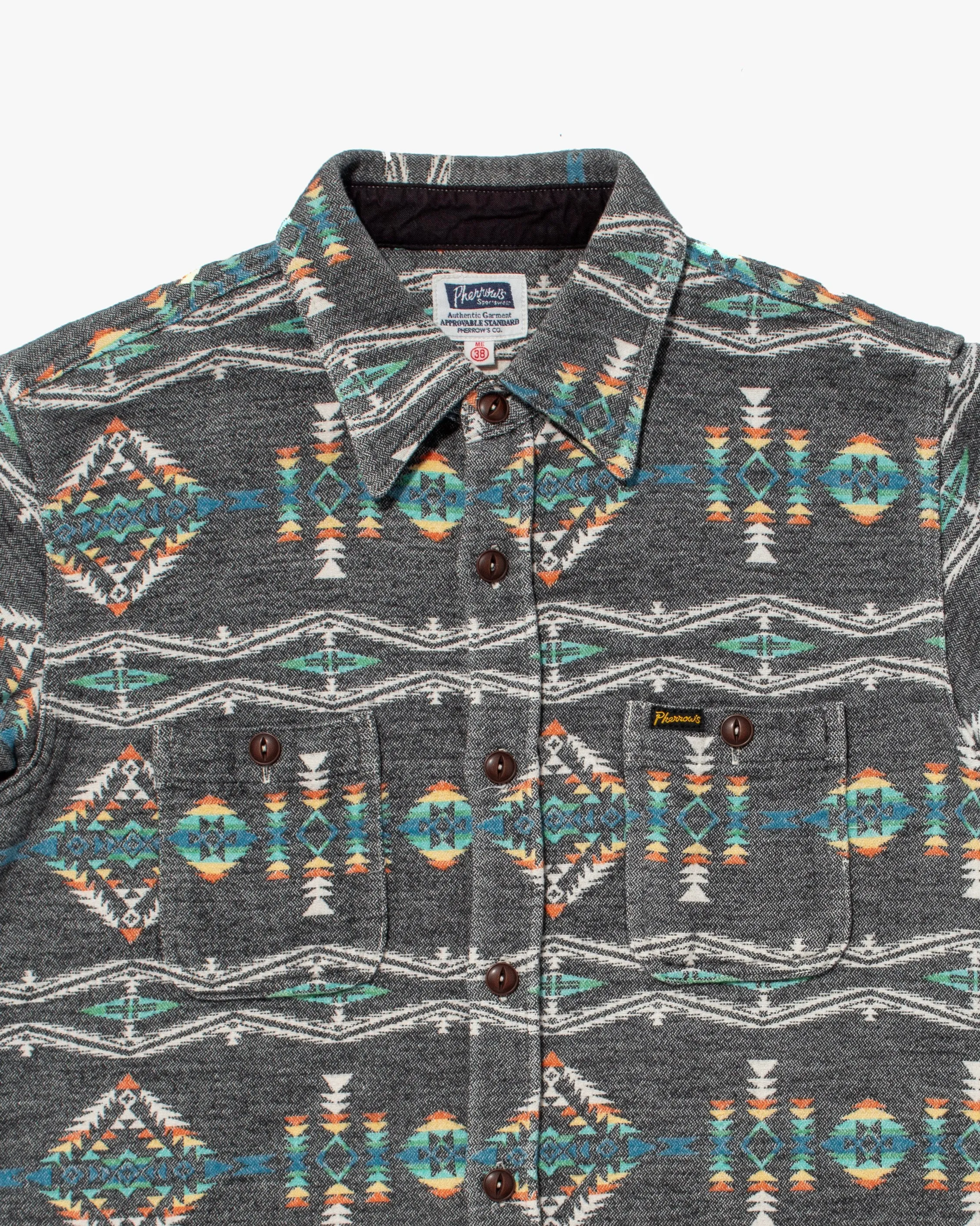 Japanese Repro Jacket, Pherrow's, Grey with Colorful Accents - M sold by Kiriko product image thumbnail 3