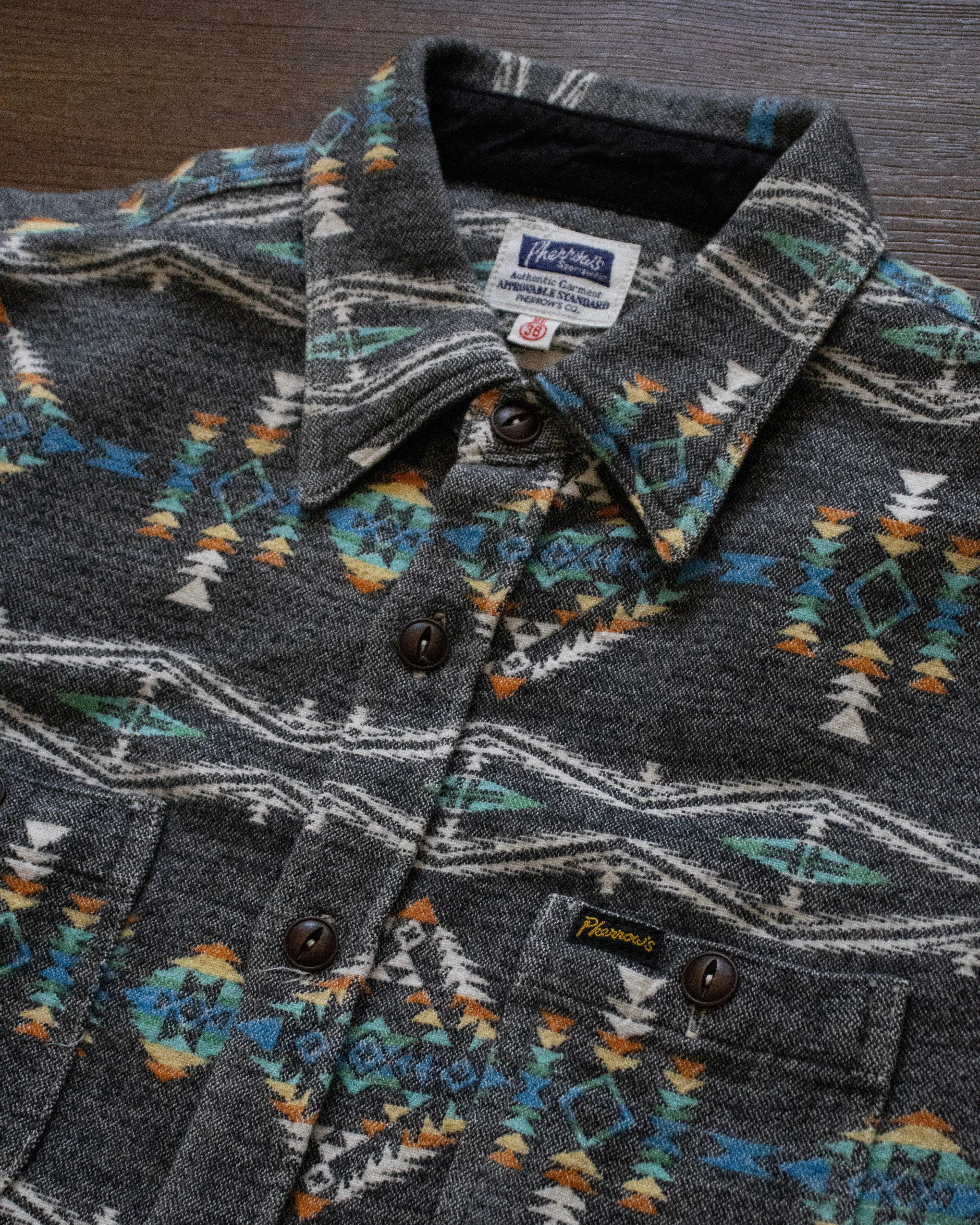 Japanese Repro Jacket, Pherrow's, Grey with Colorful Accents - M sold by Kiriko product image thumbnail 2