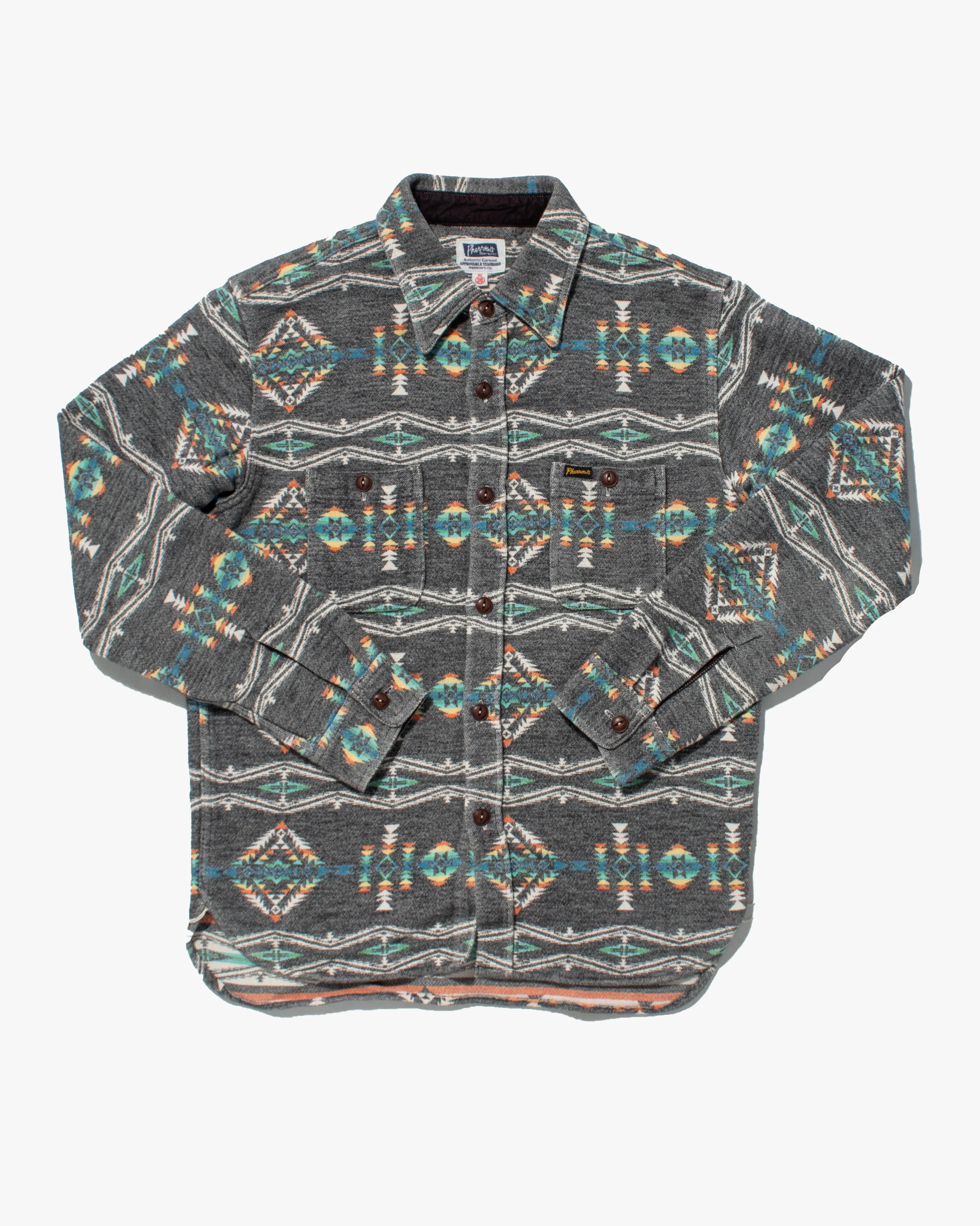 Japanese Repro Jacket, Pherrow's, Grey with Colorful Accents - M sold by Kiriko