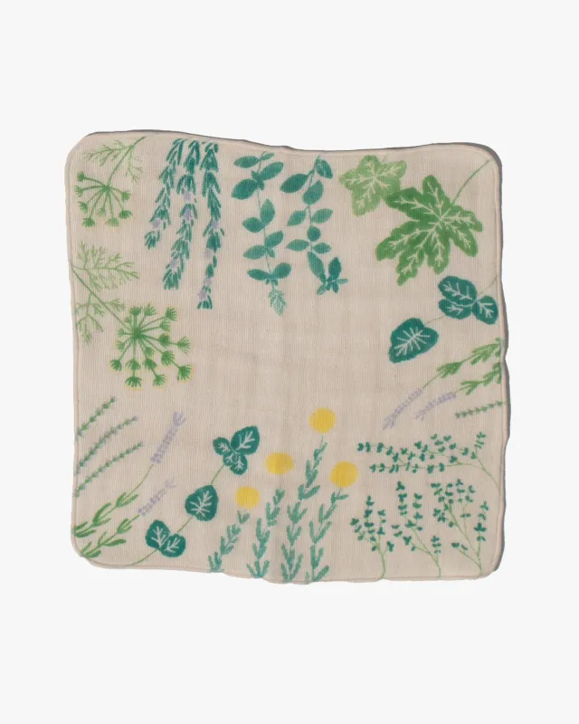 Japanese Handkerchief, Quadrupled Layered Gauze, Musubi Organic, Herb Green sold by Kiriko