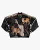 Japanese Repro Souvenir Jacket, Reversible, Black with Lion Dogs - XL sold by Kiriko