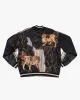 Japanese Repro Souvenir Jacket, Reversible, Black with Lion Dogs - XL sold by Kiriko