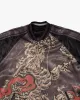 Japanese Repro Souvenir Jacket, Reversible, Black with Lion Dogs - XL sold by Kiriko