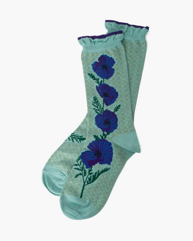 Debby Co. Crew Socks, Andeotte Collection, Mia Blue sold by Kiriko