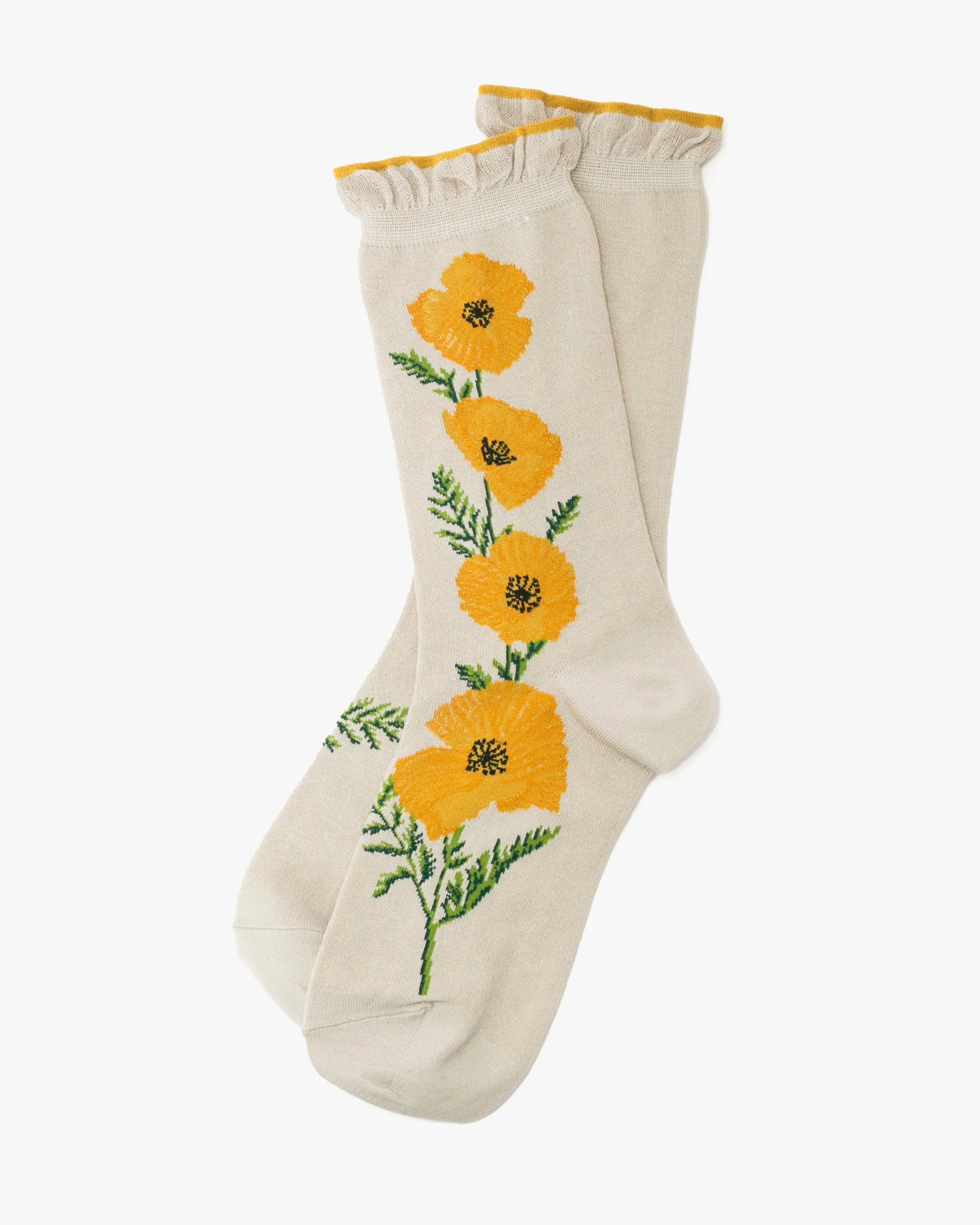 Debby Co. Socks, Andeotte Collection, Mia Yellow sold by Kiriko