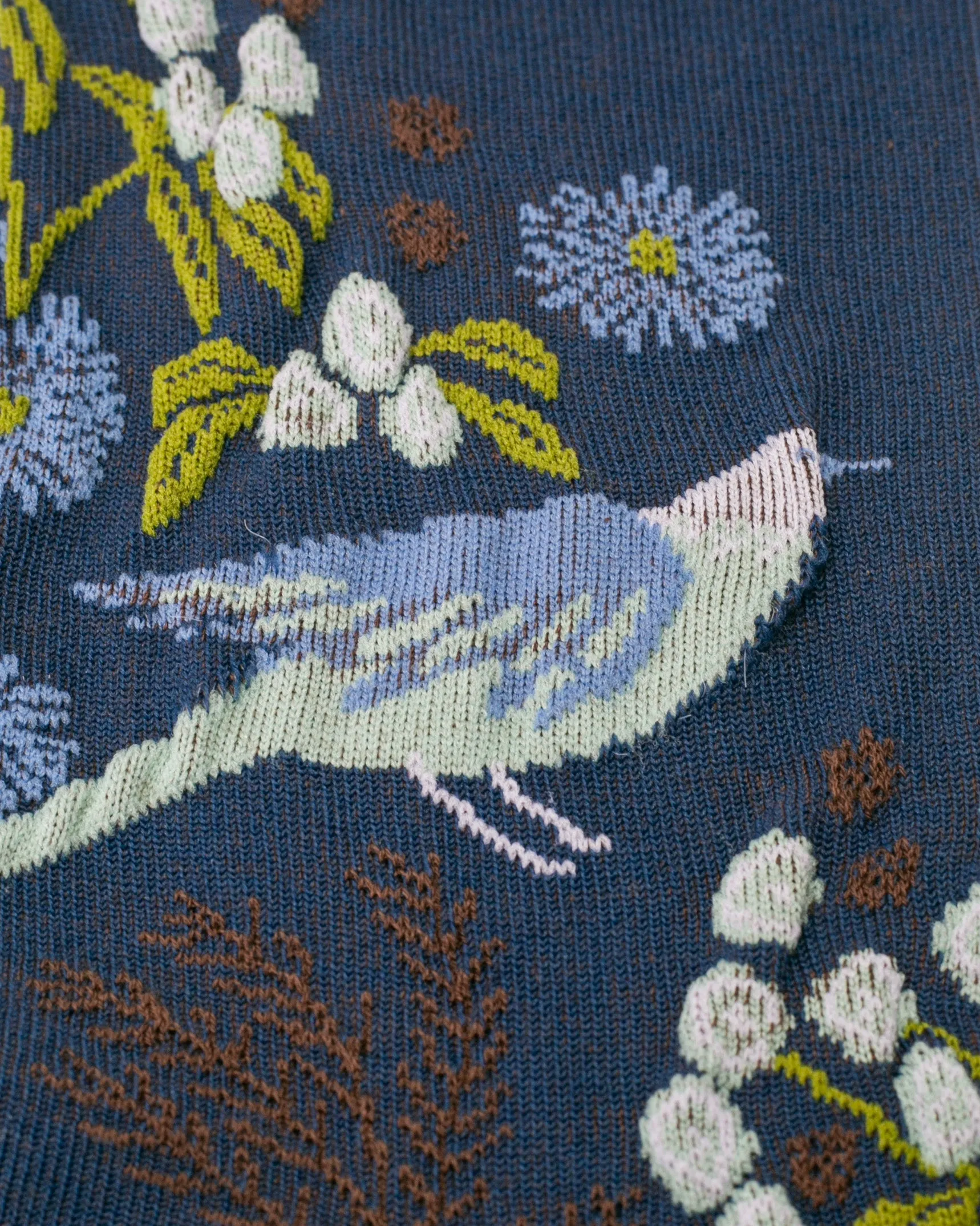 Debby Co. Crew Socks, Andeotte Collection, Lina Blue sold by Kiriko product image thumbnail 4