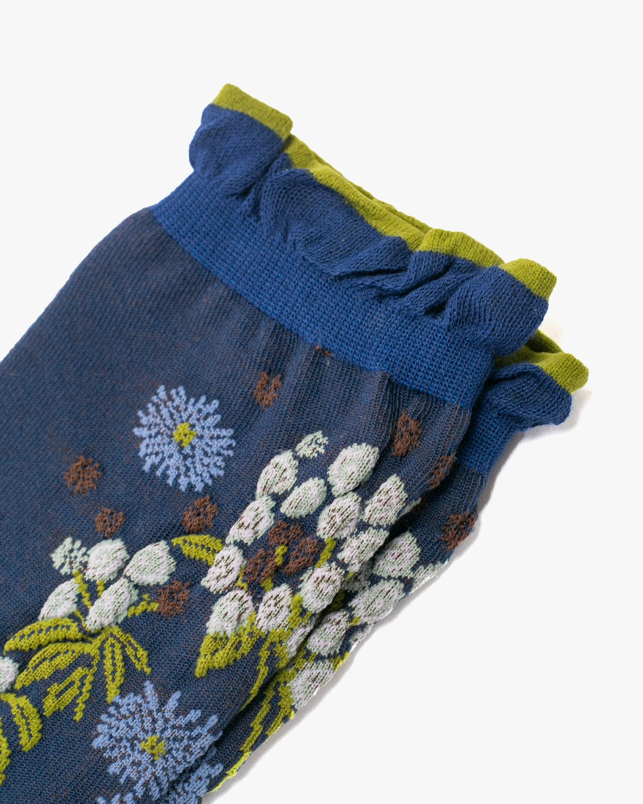 Debby Co. Crew Socks, Andeotte Collection, Lina Blue sold by Kiriko